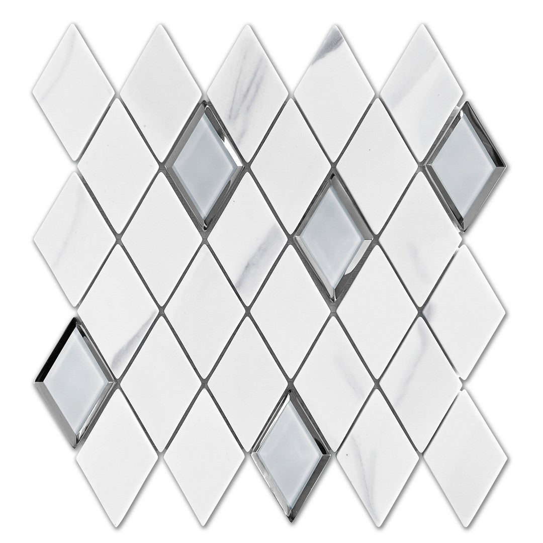 Emser L'Amour 12" x 12" Diamond Glass Mosaic