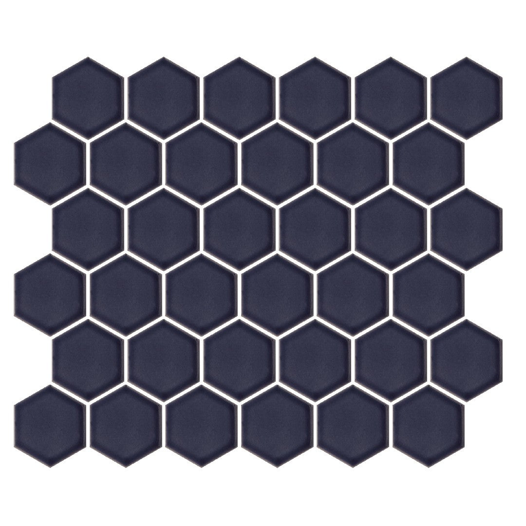 Emser Savvy 11" x 12" Pressed Glossy 2" Hexagon Porcelain Mosaic