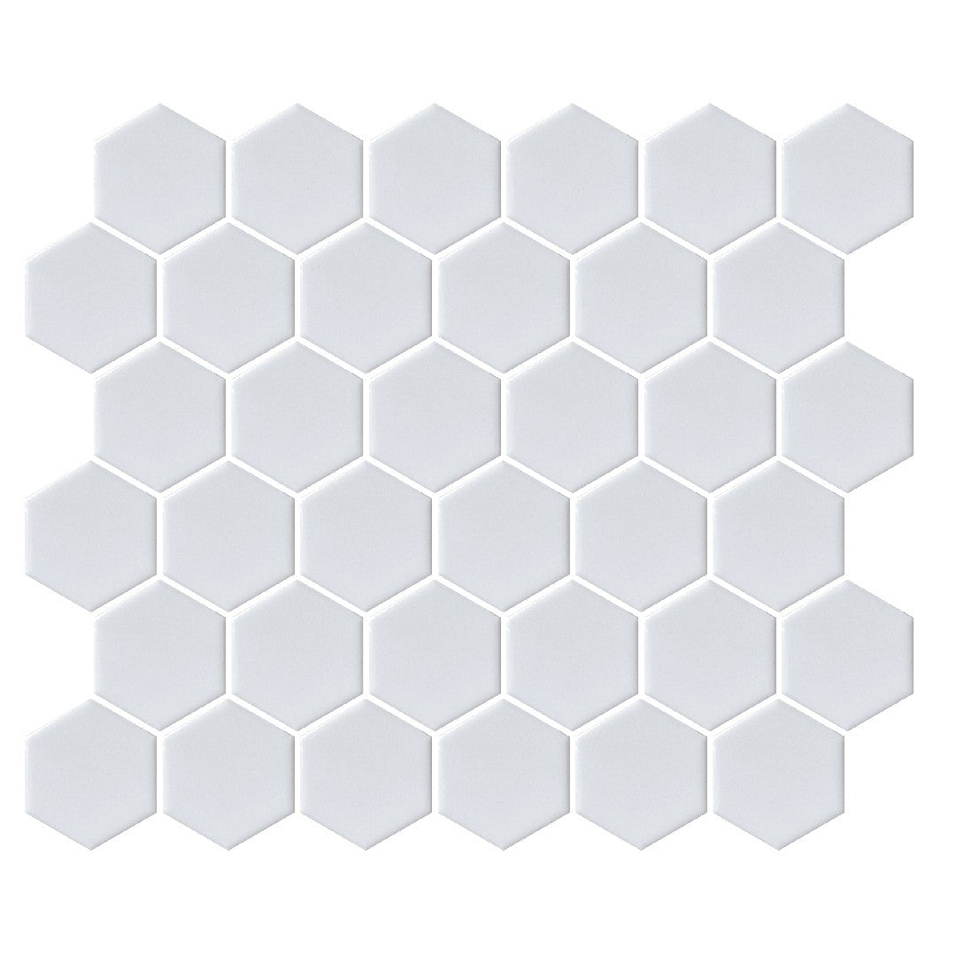 Emser Savvy 11" x 12" Pressed Glossy 2" Hexagon Porcelain Mosaic