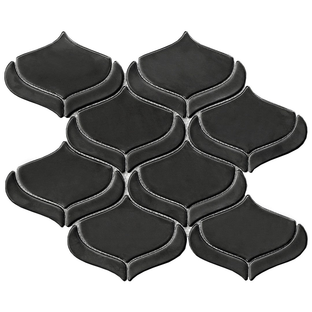 Emser Mythos 11" x 12" Pressed Matte Arabesque Ceramic Mosaic