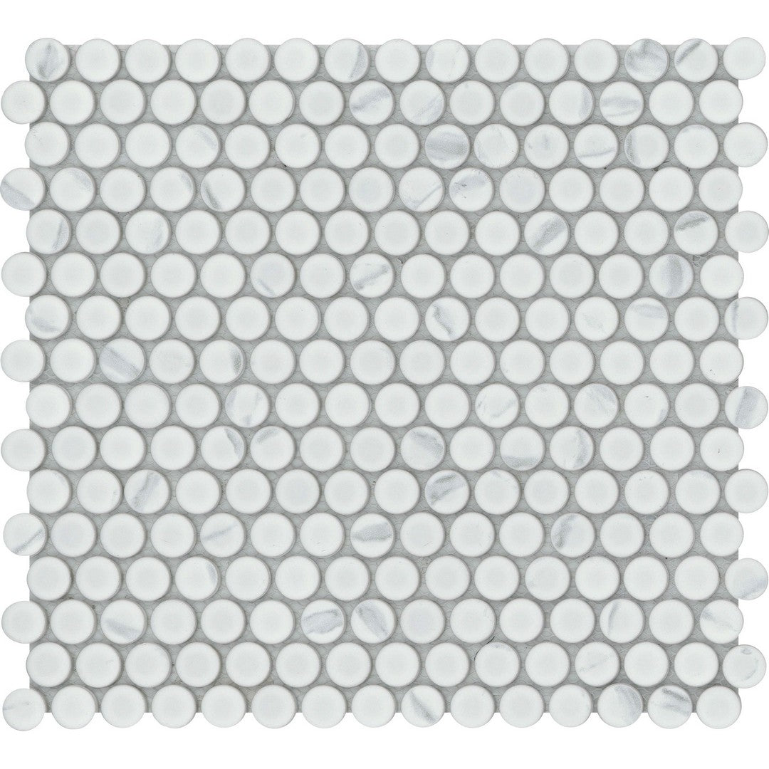 Emser Elegan 11" x 12" Pressed Matte Penny Porcelain Mosaic