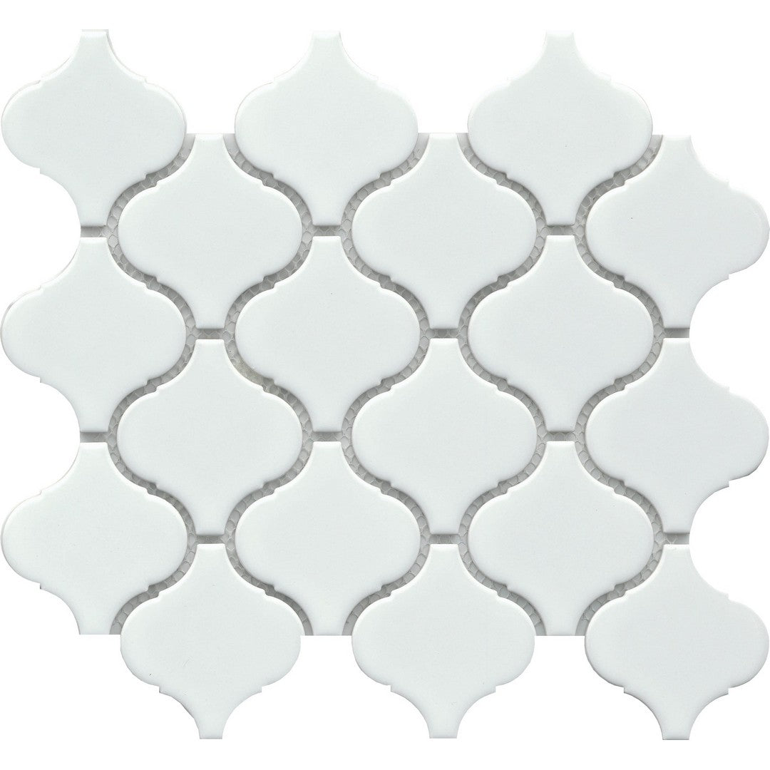 Emser Influence 10" x 11" Glossy Arabesque Porcelain Mosaic