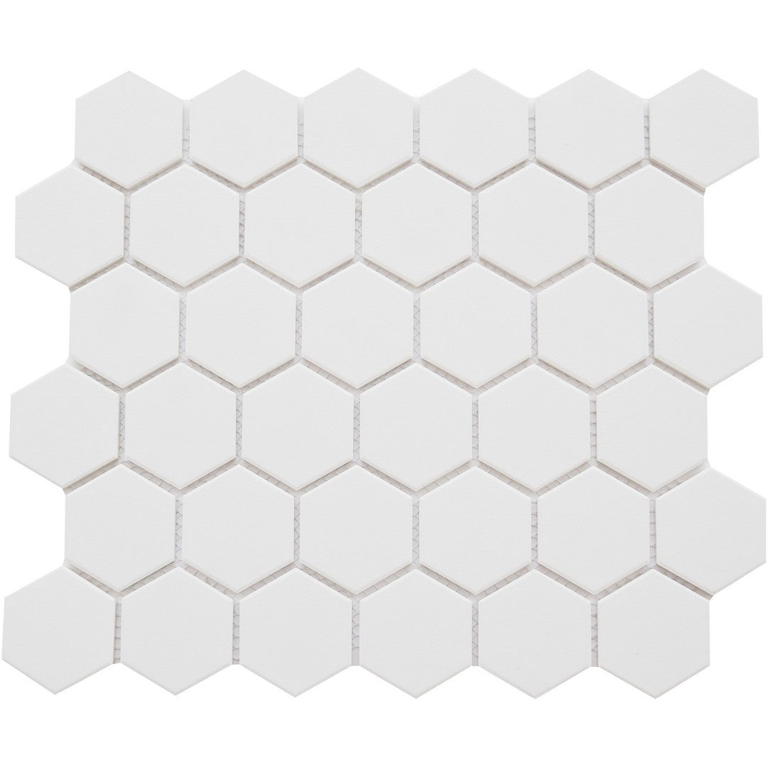 Emser Rezone 11" x 13" Pressed Matte 2" Hexagon Porcelain Mosaic
