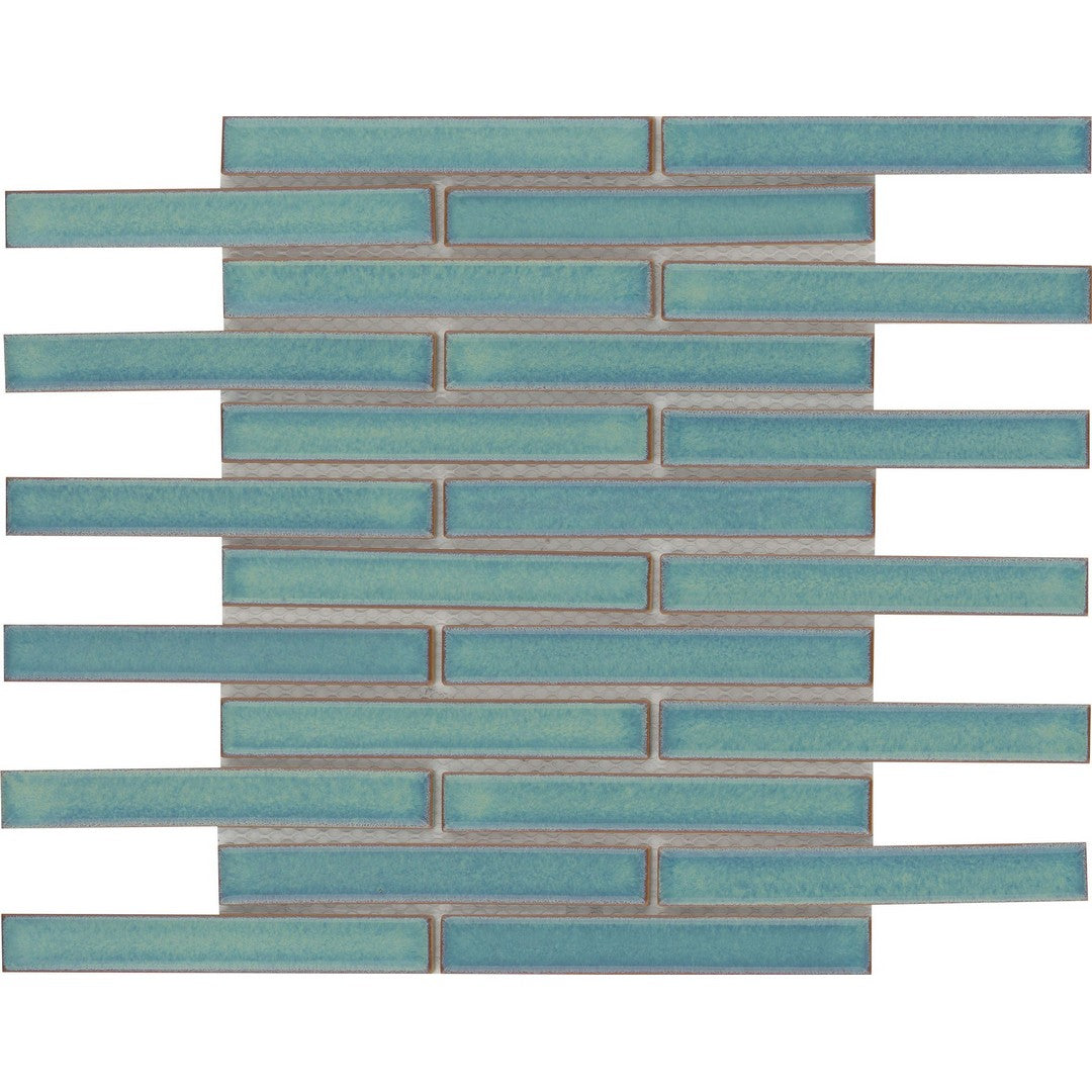 Emser Regala 12" x 12" Glossy Offset Porcelain Mosaic