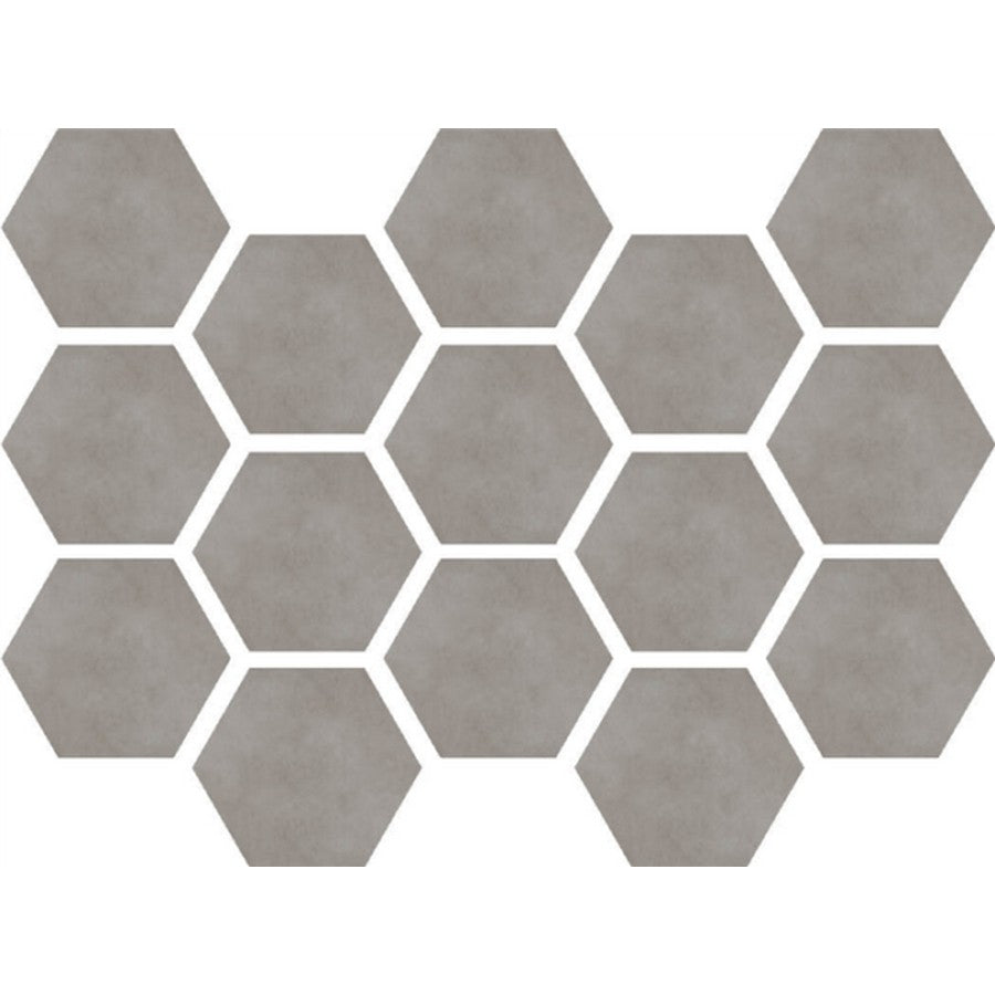 Happy Floors Etna 10" x 14" Natural Porcelain 2" Hexagon Mosaic