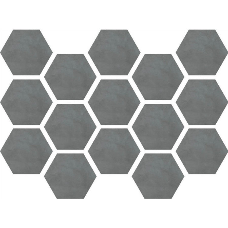 Happy Floors Etna 10" x 14" Natural Porcelain 2" Hexagon Mosaic