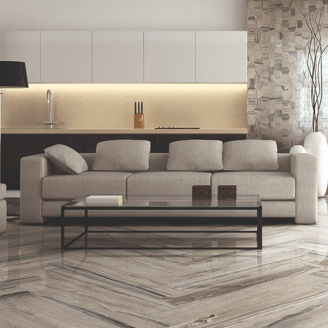Happy-Floors-Exotic-Stone-12-x-14-Natural-Porcelain-Hexagon-Mosaic-Fossil