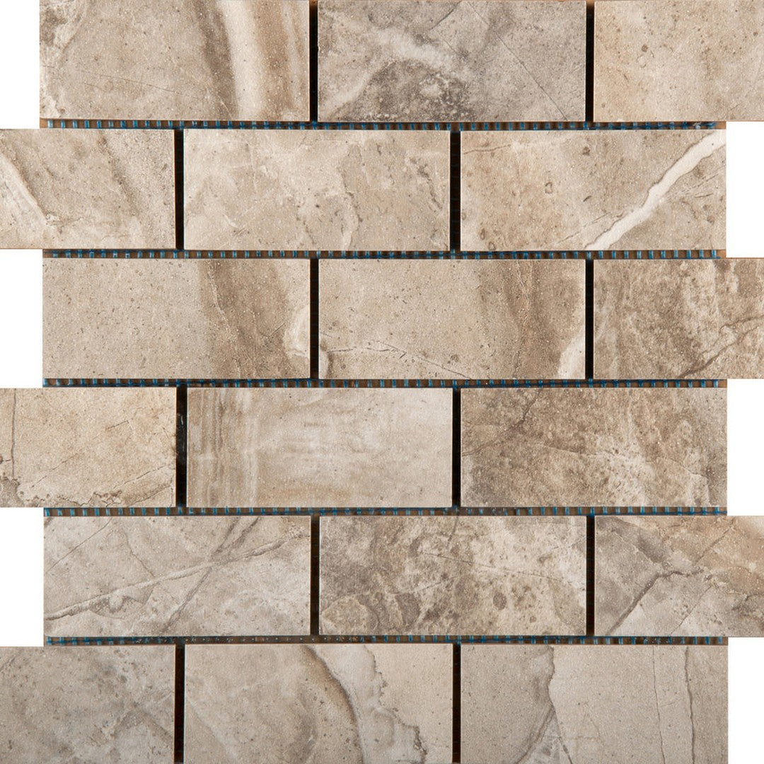 Emser Eurasia 13" x 13" Matte Offset Porcelain Mosaic