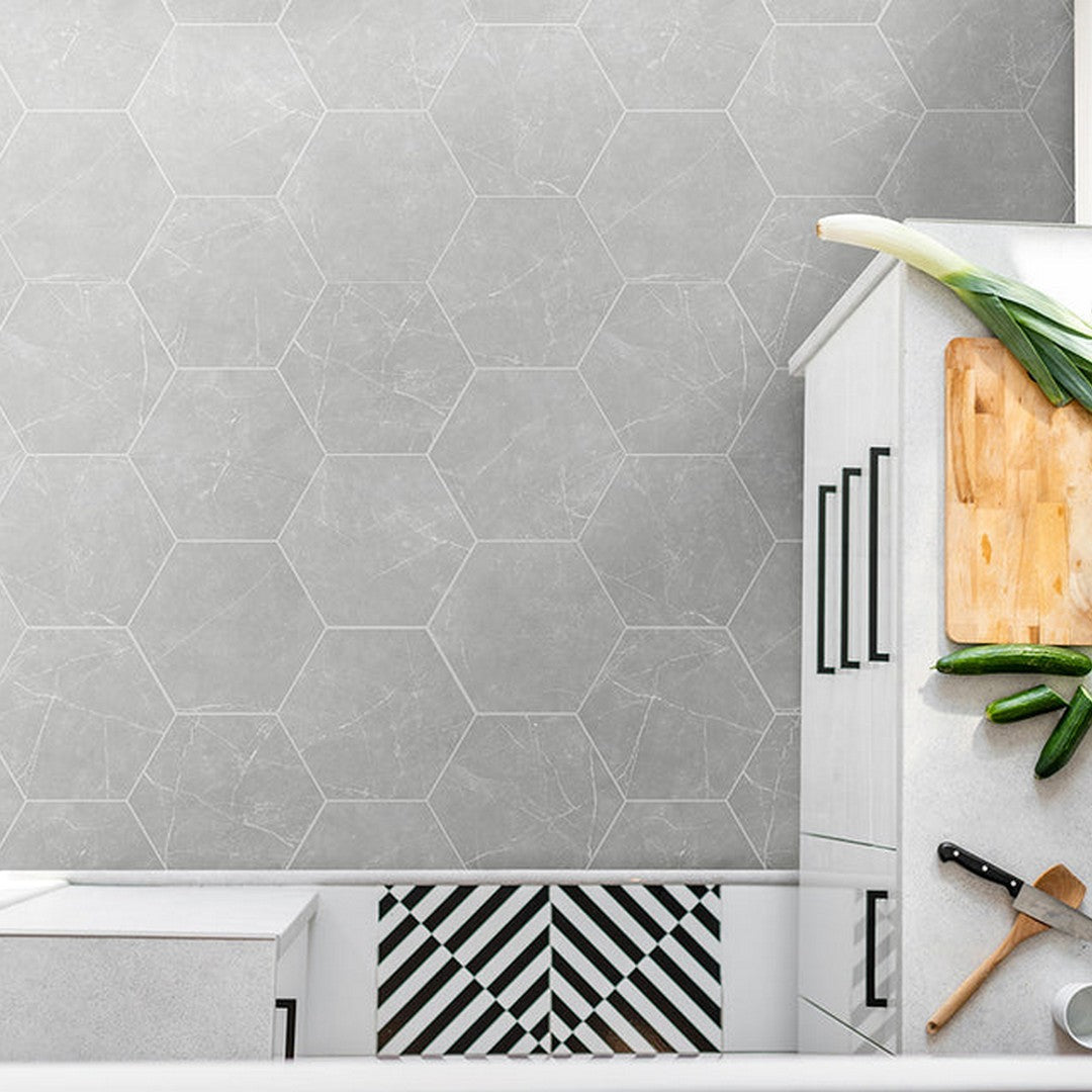 Emser-Sterlina-8-x-10-Pressed-Matte-Hexagon-Porcelain-Tile-Silver