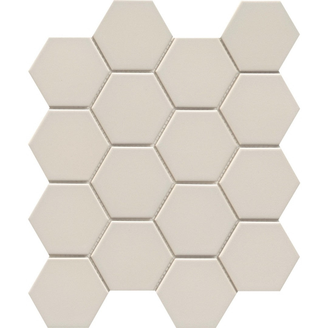 Emser Catch 10" x 12" Pressed Glossy 3" Hexagon Porcelain Mosaic