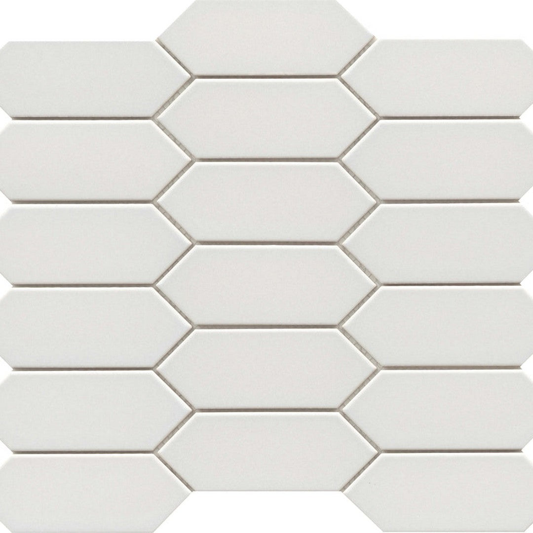 Emser Catch 11" x 13" Glossy Picket Ceramic Mosaic