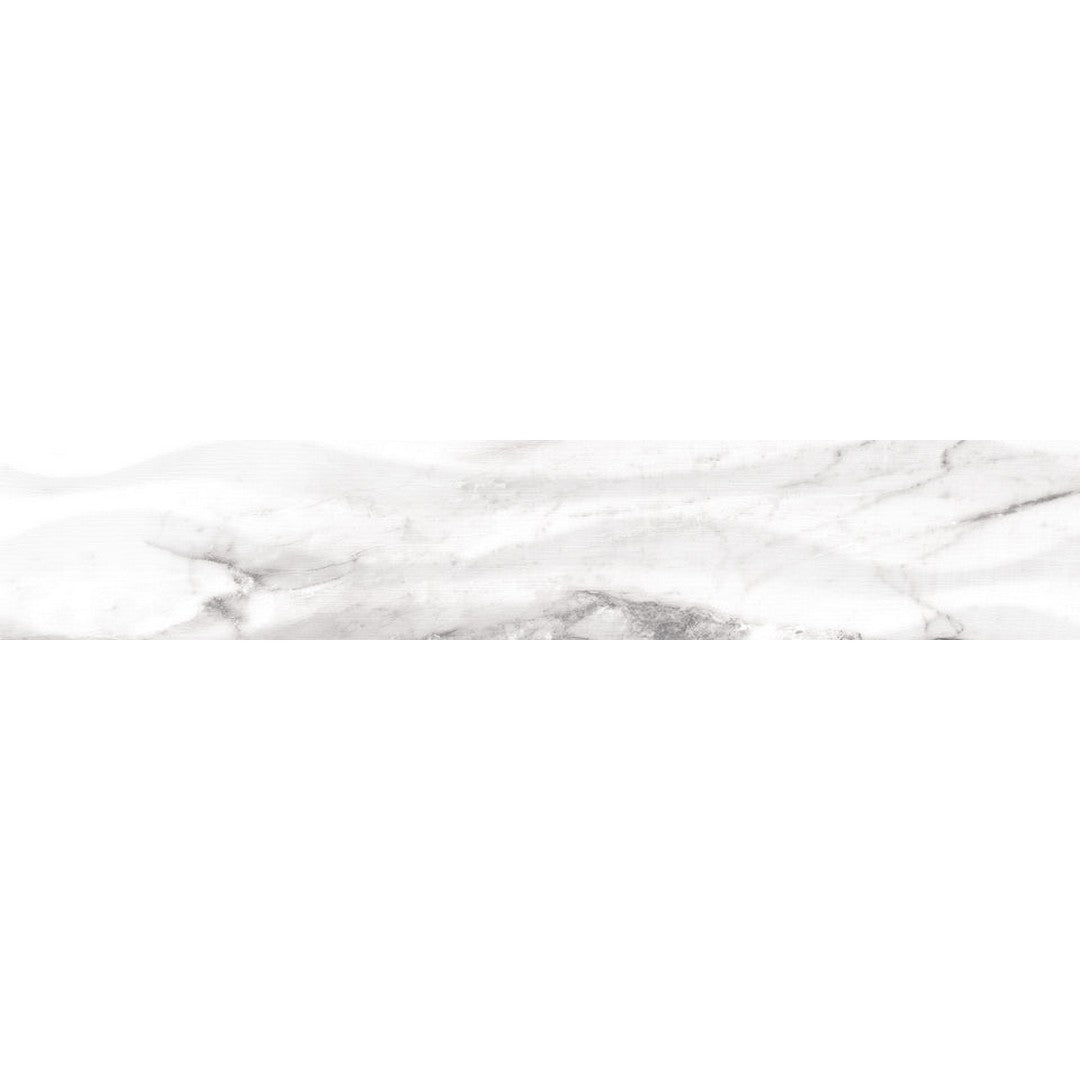 Emser Sculpture 13" x 36" Glossy Wave Ceramic Tile