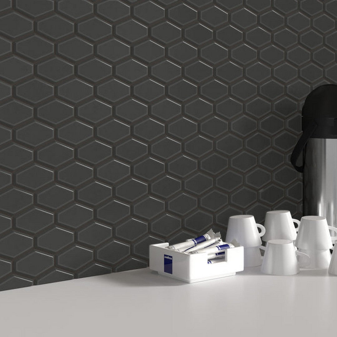 Emser-Reward-10-x-11-Gloss-Porcelain-Hex-Mosaic-Gray