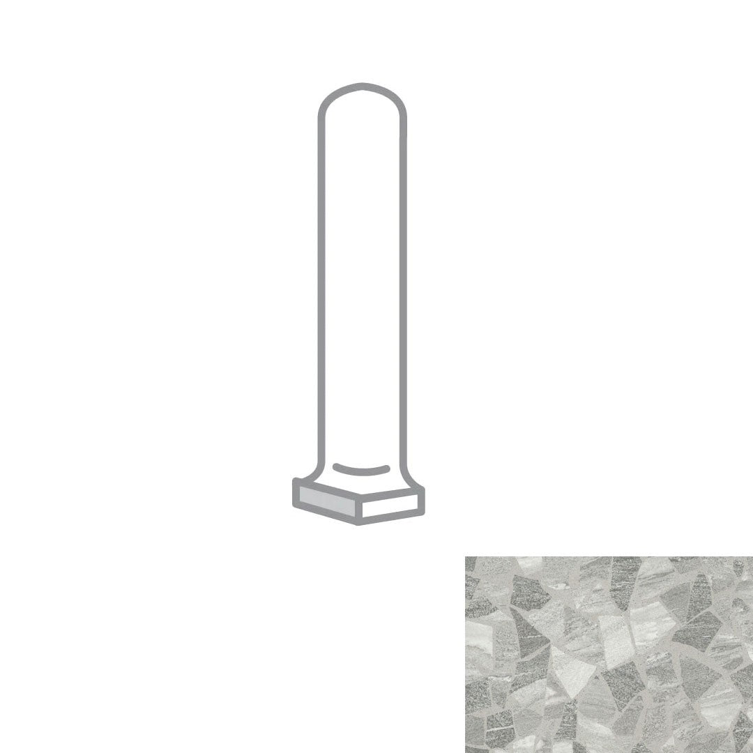 Emser Mood 1" x 6" Matte Porcelain Cove Base Corner Outside