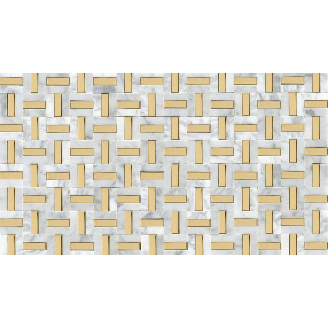 Emser Link 12" x 17" Honed Marble Groutless Mosaic