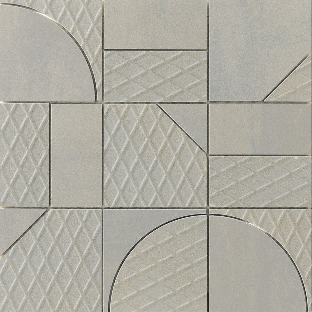 Emser Ironworx 12" x 12" Matte Geometric Porcelain Mosaic