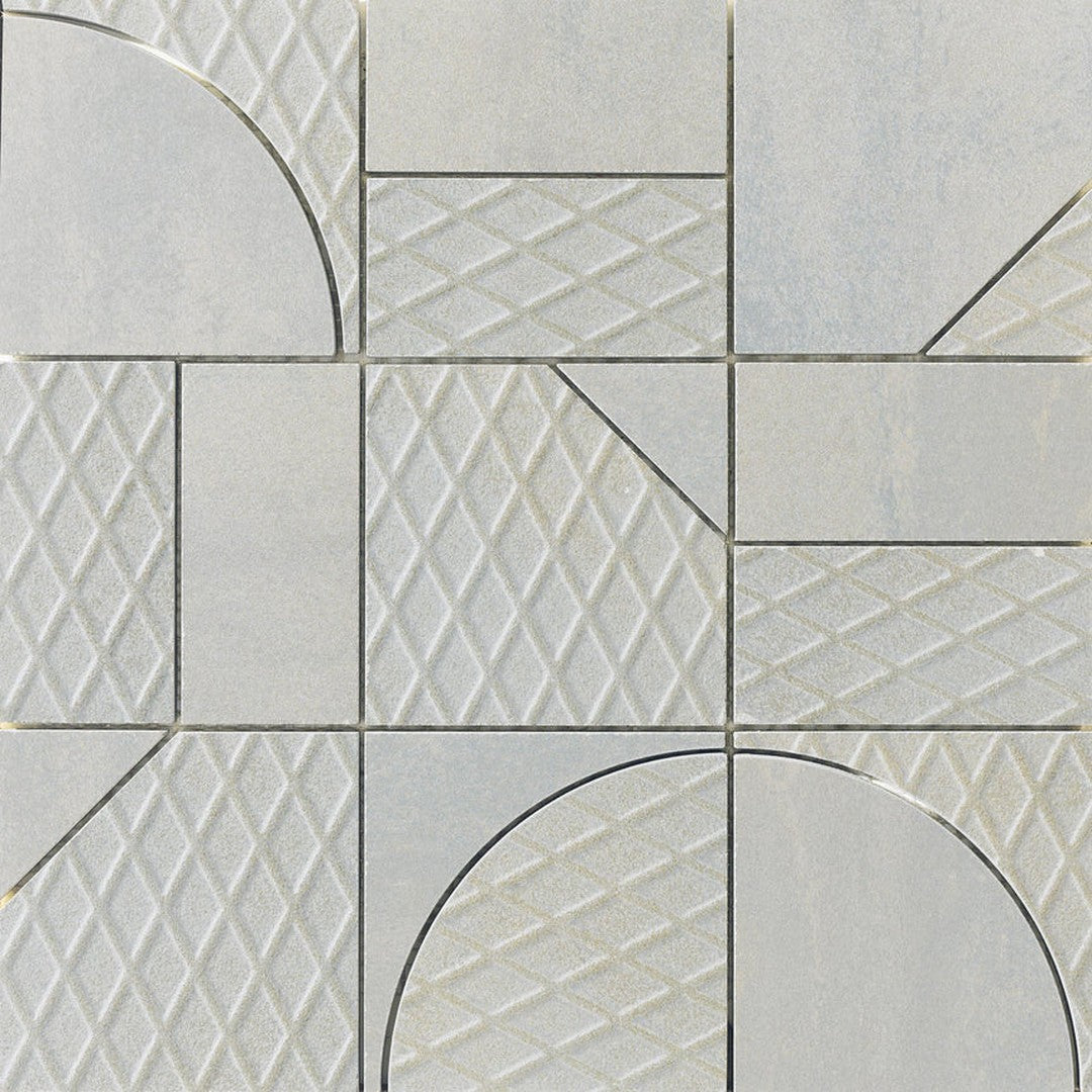 Emser Ironworx 12" x 12" Matte Geometric Porcelain Mosaic