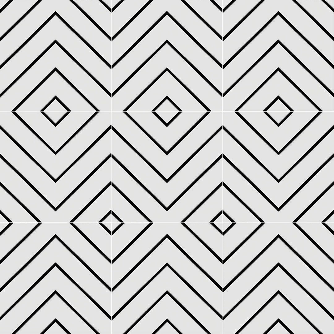 Ottimo-Studio-8-x-8-Matte-Porcelain-Tile-White-Black-Lines