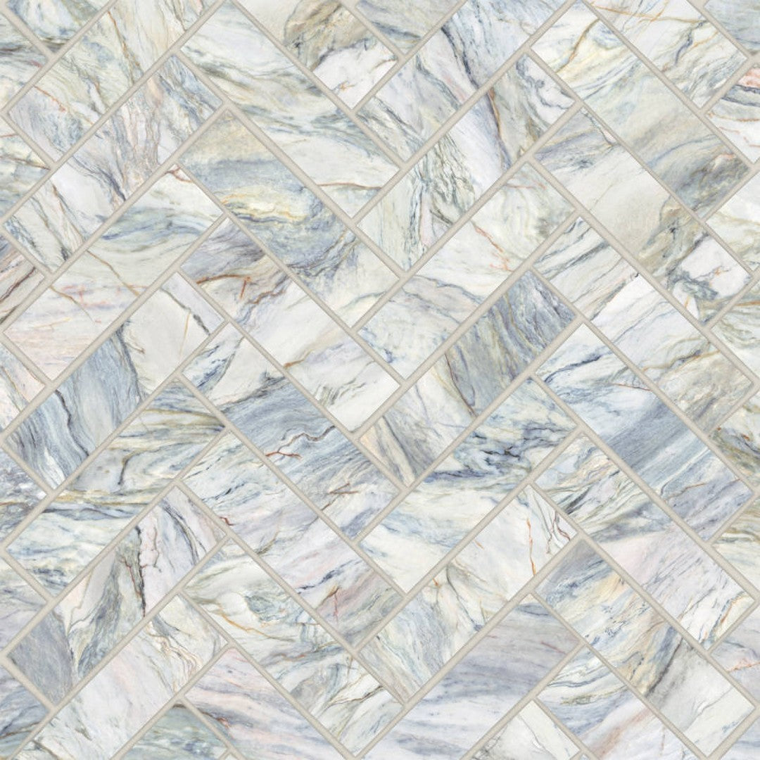 Bedrosians Magnifica Era Luxury 12" x 12" Porcelain Herringbone 1x4" Mosaic