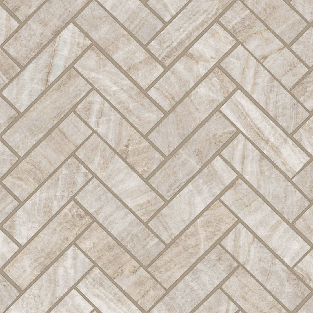 Bedrosians Magnifica Era Luxury 12" x 12" Porcelain Herringbone 1x4" Mosaic