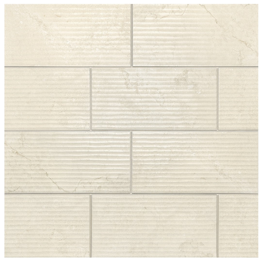 Bedrosians Lunaris 12" x 24" Matte Porcelain Deco Fluted Wall Tile