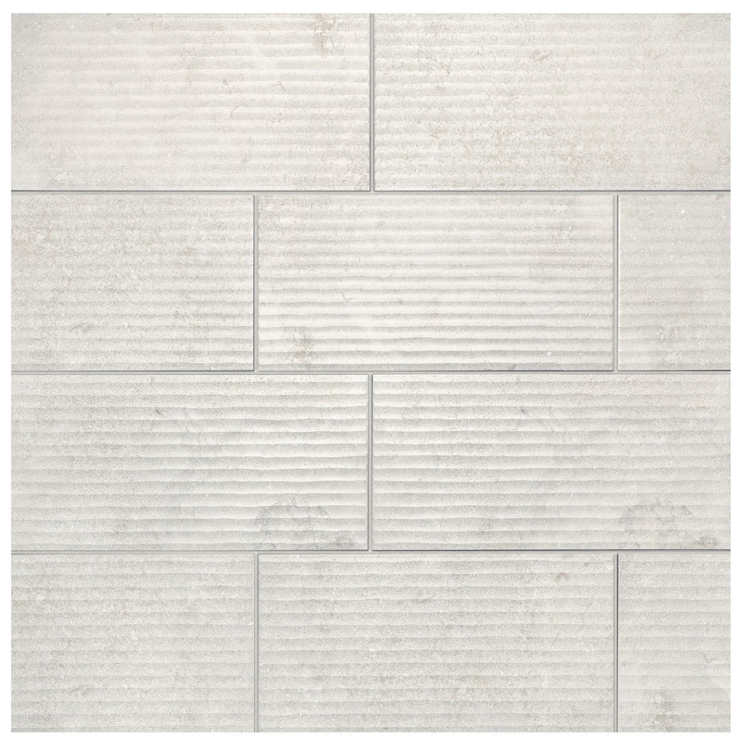 Bedrosians Lunaris 12" x 24" Matte Porcelain Deco Fluted Wall Tile