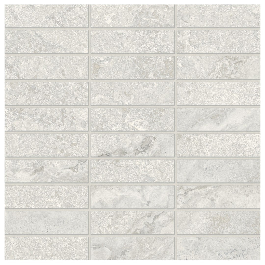 Bedrosians Lunaris 12" x 12" Matte Porcelain 1x4" Mesh Mosaic