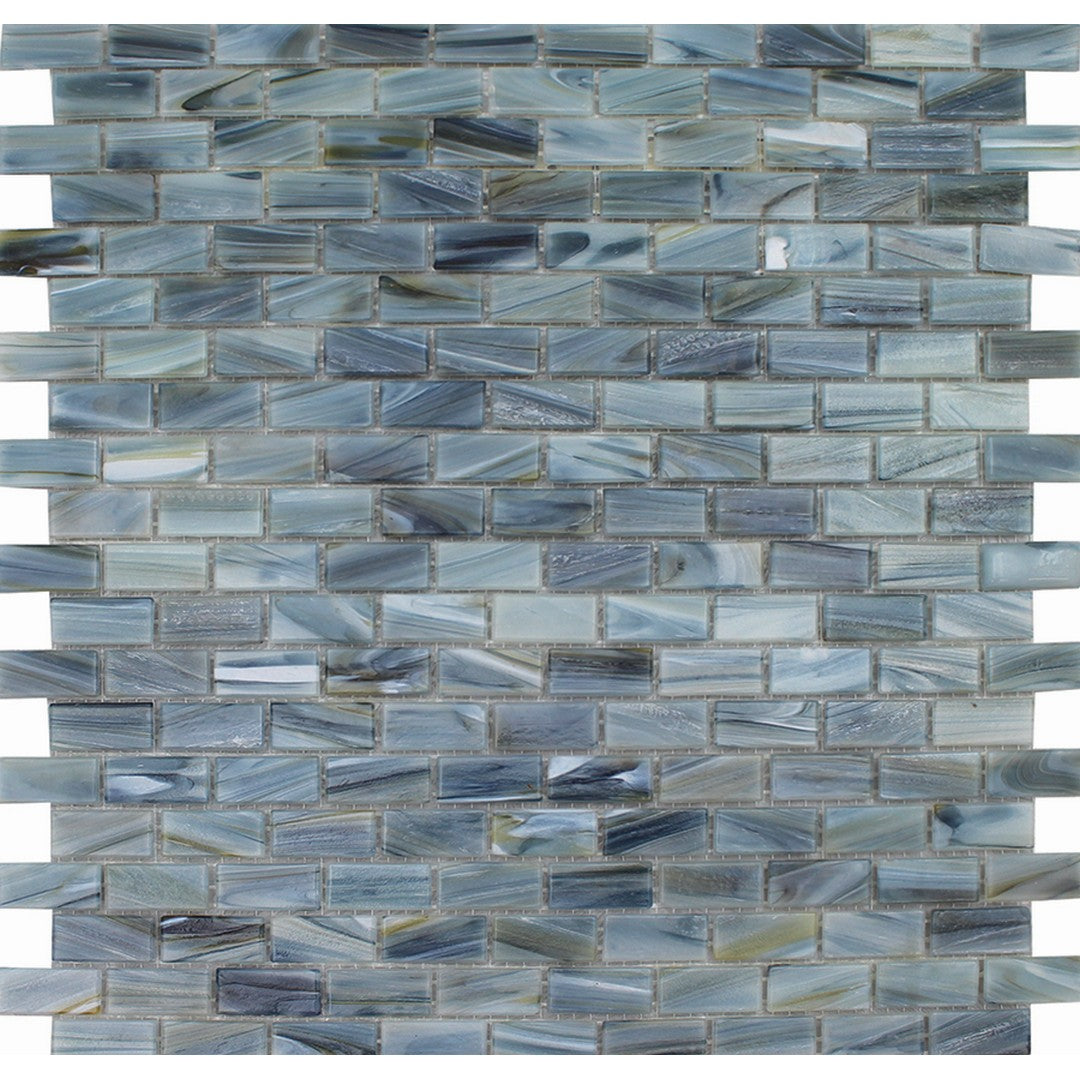 Tesoro Aurora 12.25" x 12.75" Interlocking Staggered Glass Mosaic