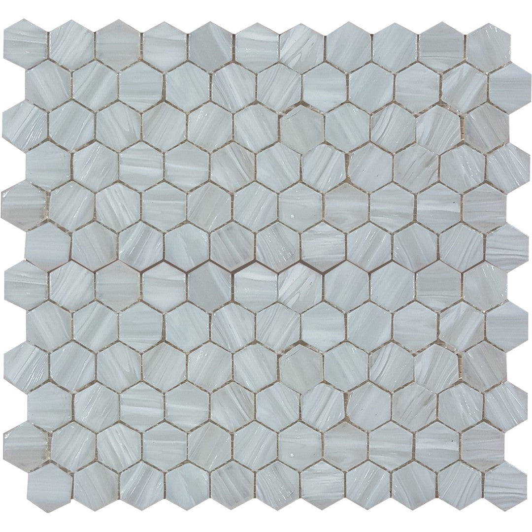 Tesoro Aurora 10.75" x 11.25" Interlocking Hexagon Glass Mosaic