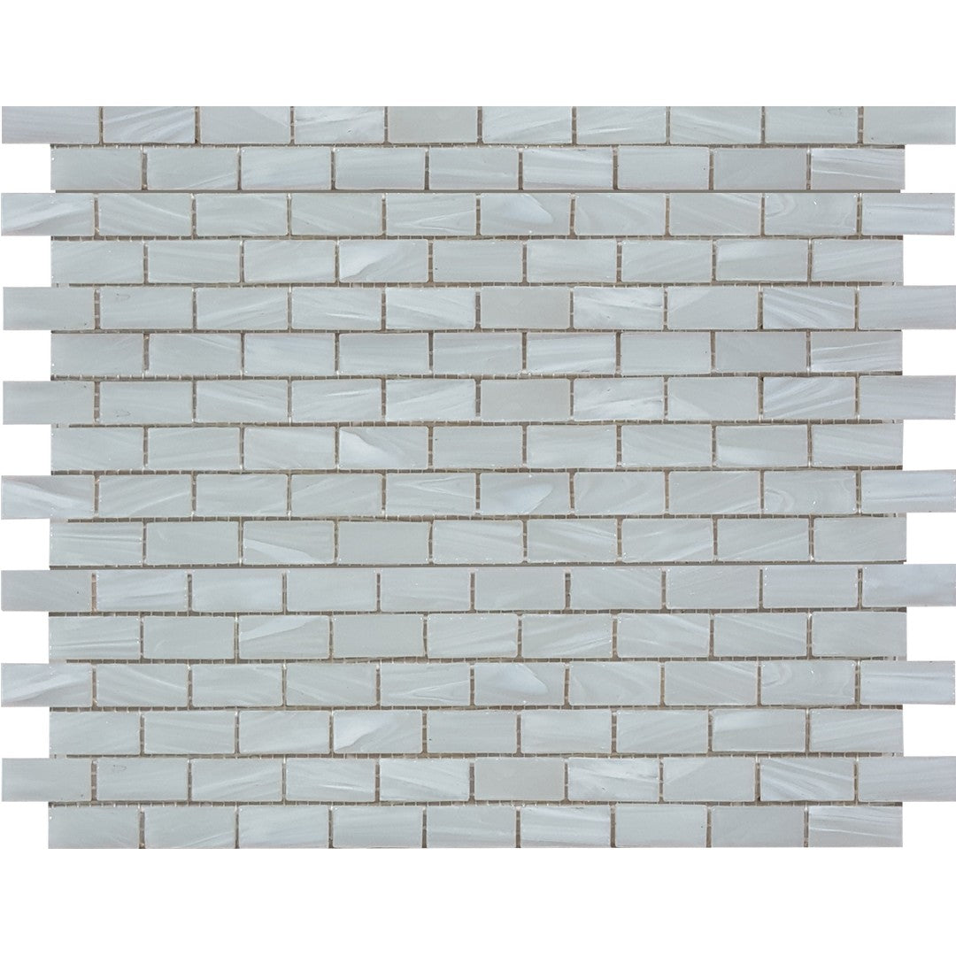 Tesoro Aurora 12.25" x 12.75" Interlocking Staggered Glass Mosaic