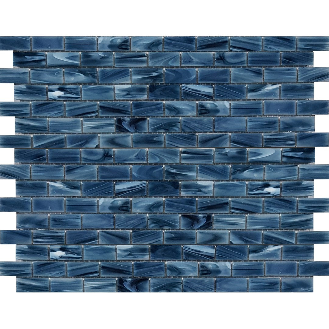Tesoro Aurora 12.25" x 12.75" Interlocking Staggered Glass Mosaic