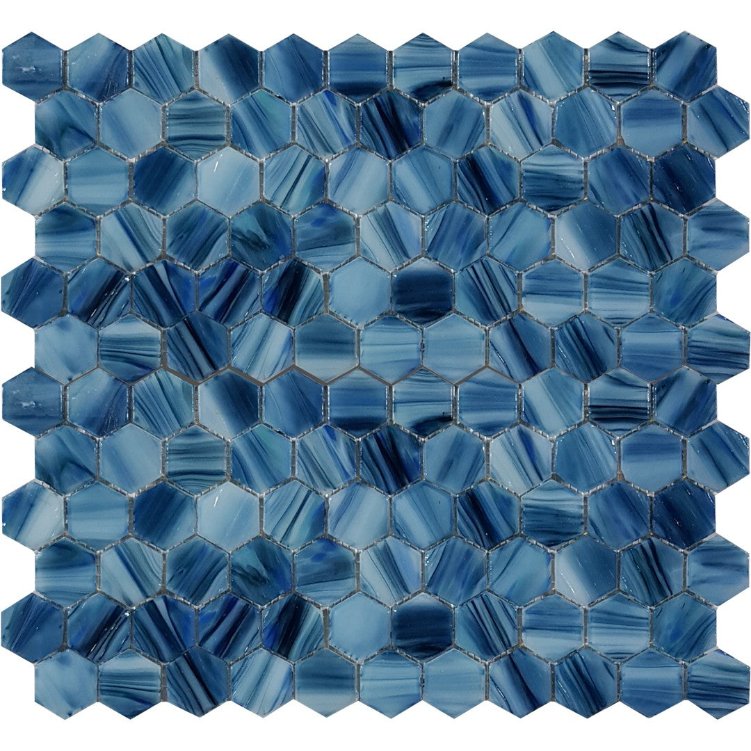 Tesoro Aurora 10.75" x 11.25" Interlocking Hexagon Glass Mosaic