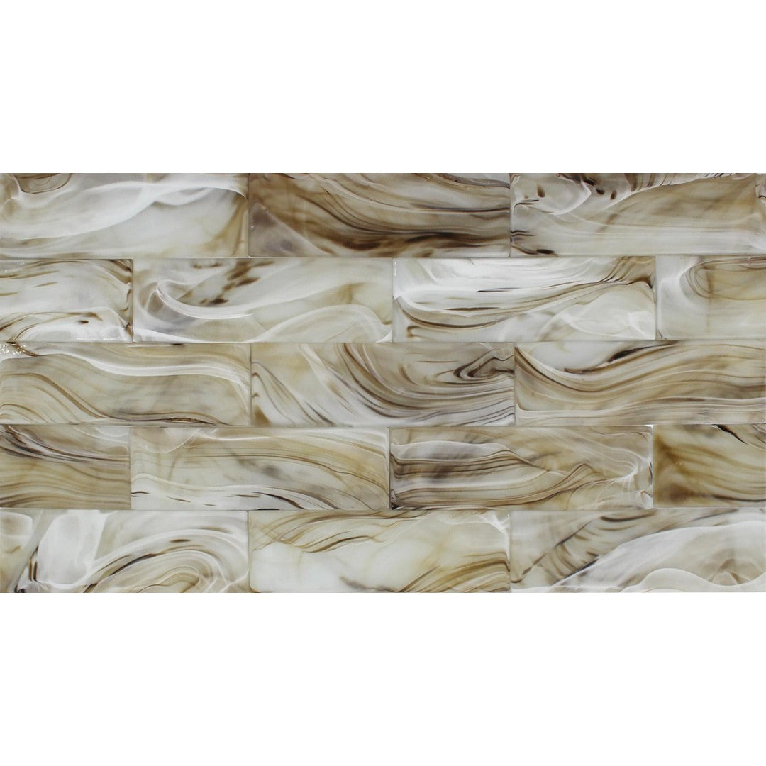 Tesoro Clouds 3" x 9" Glass Wall Tile