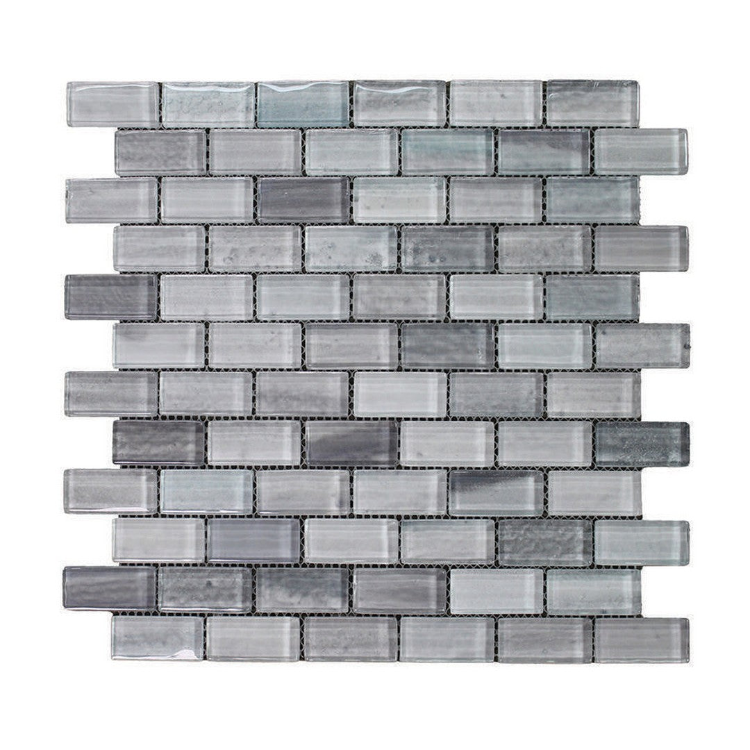 Tesoro Gemstone 12" x 12" Interlocking 1x2" Staggered Glass Mosaic