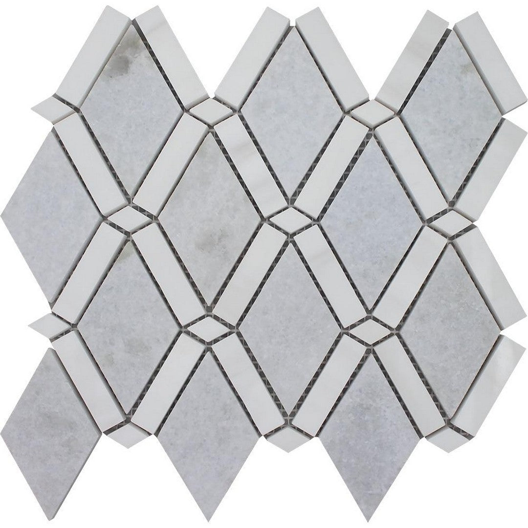Tesoro Diamond Band Dot 9" x 10" Honed Natural Stone Mosaic