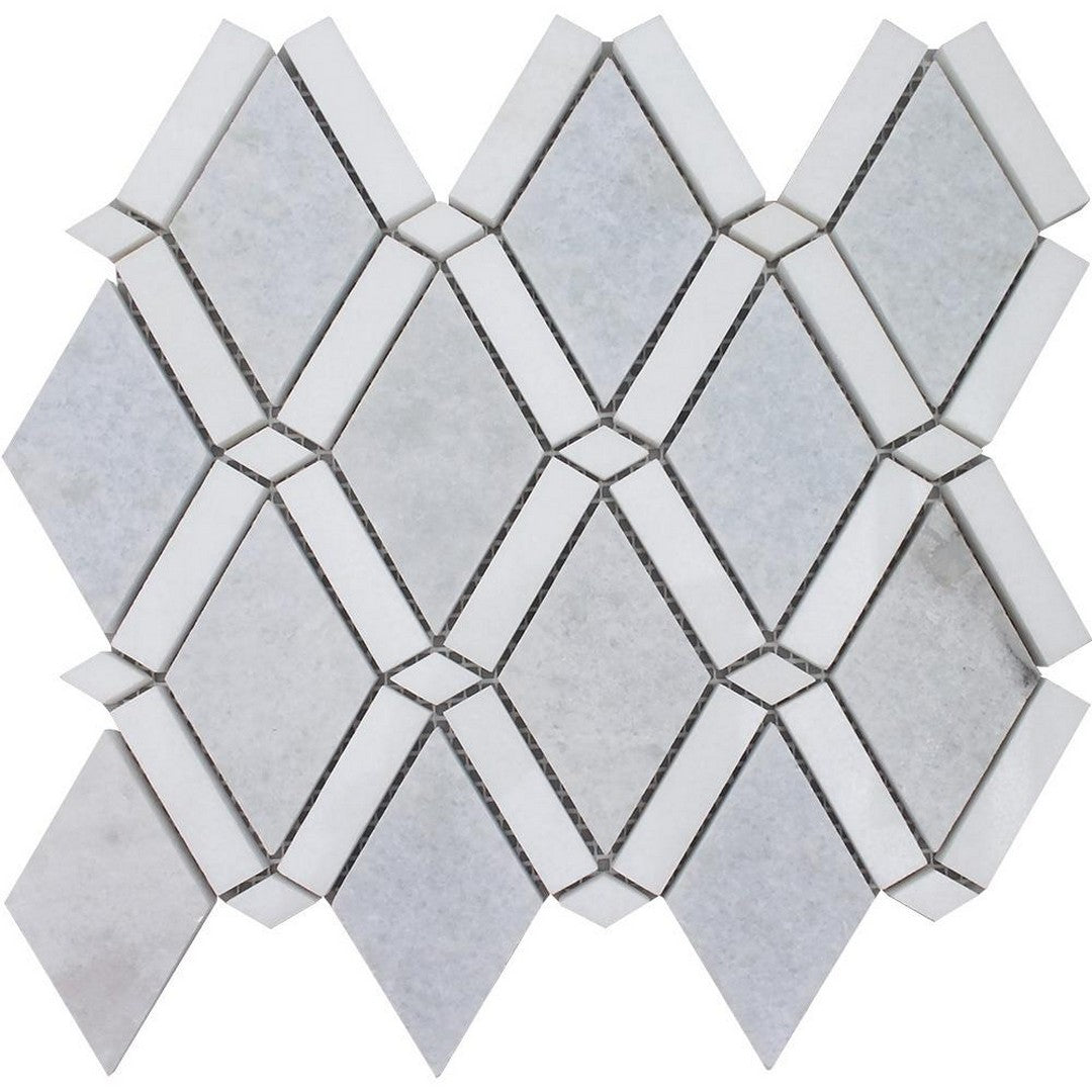 Tesoro Diamond Band Dot 9" x 10" Polished Natural Stone Mosaic