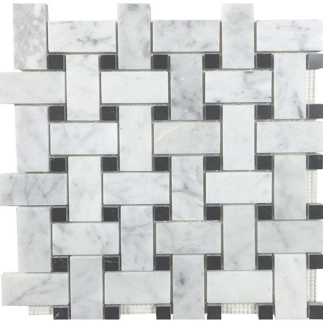 Tesoro Metropolitan Blends 12" x 12" Basketweave Natural Stone Mosaic
