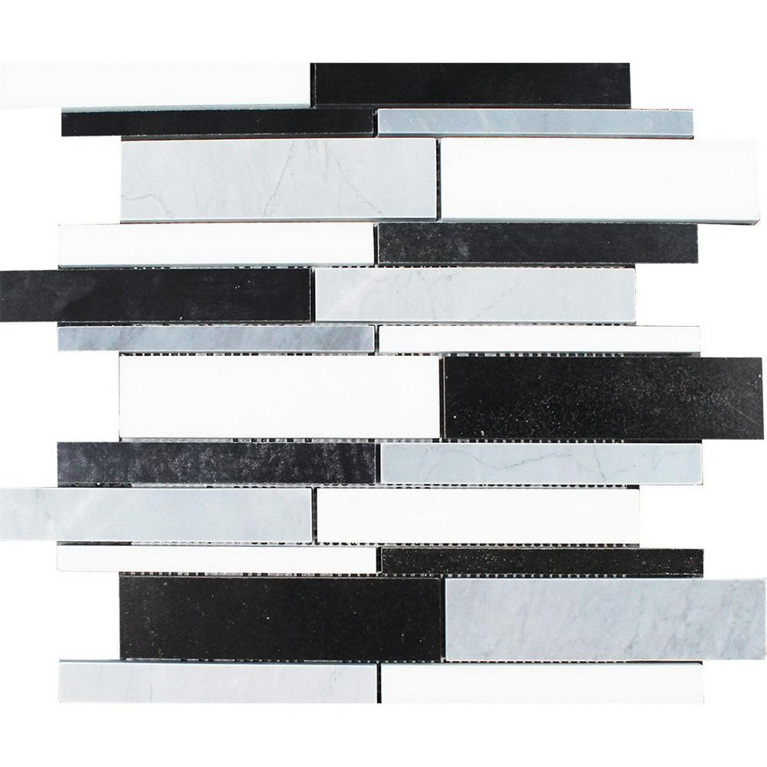 Tesoro Metropolitan Blends 12" x 12" Random Strip Linear Natural Stone Mosaic