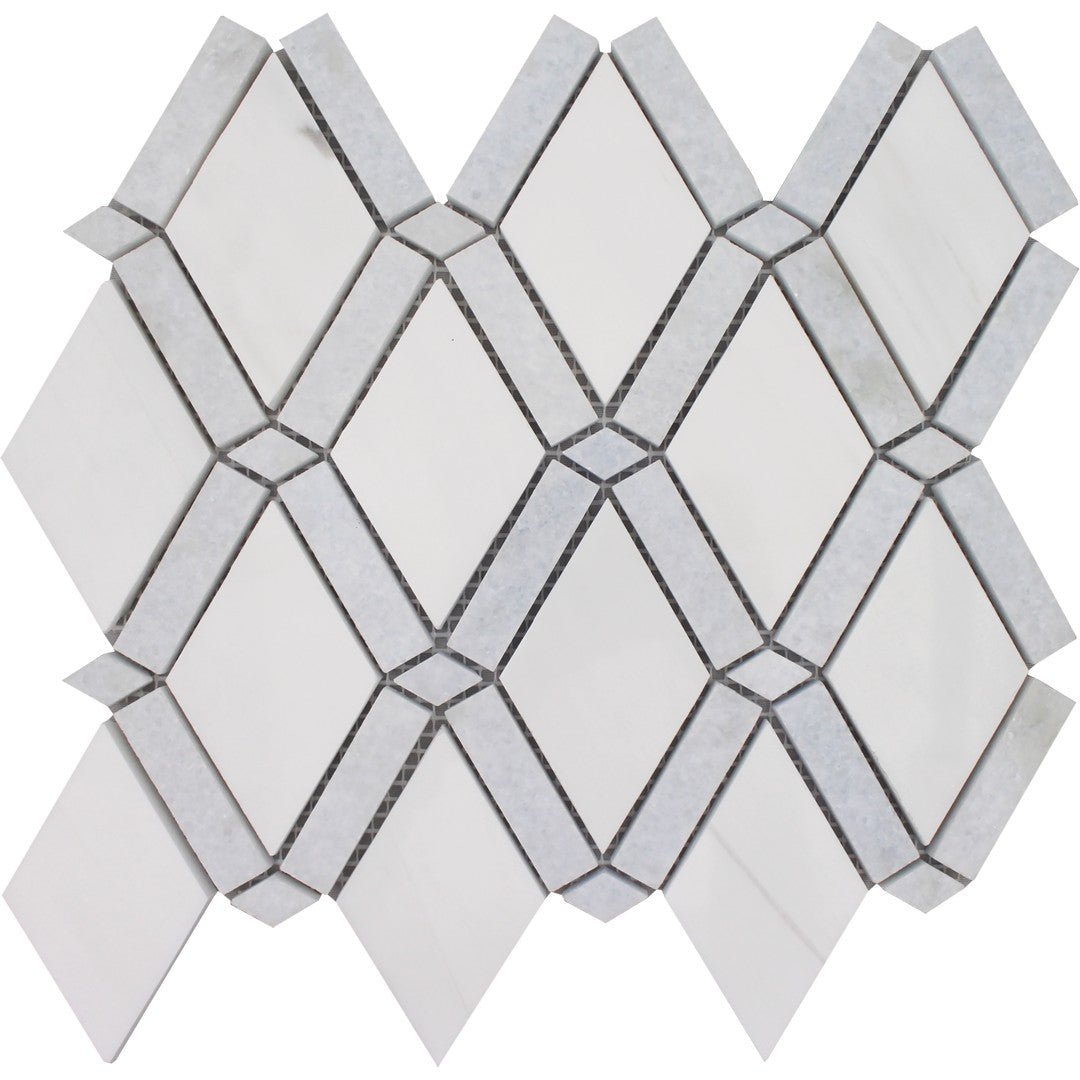 Tesoro Diamond Band Dot 9" x 10" Honed Natural Stone Mosaic