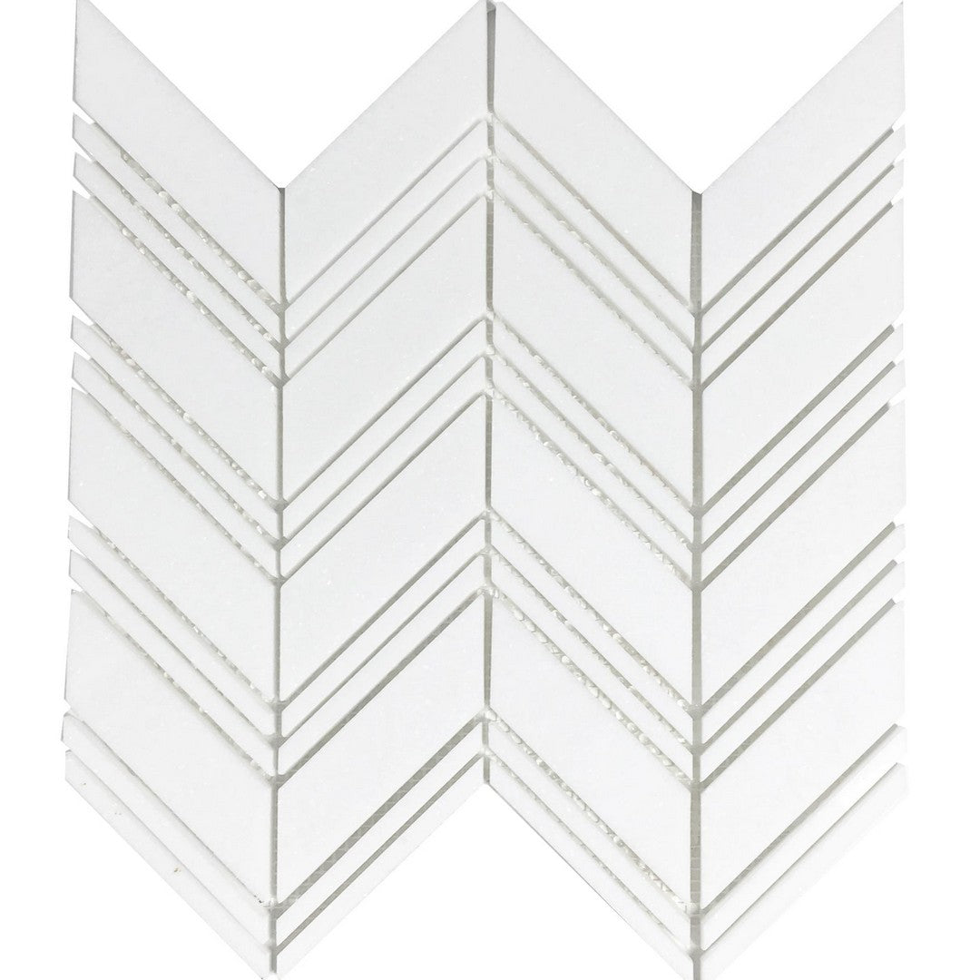 Tesoro Metropolitan 11.38" x 11.13" Interlocking Polished Chevron Natural Stone Mosaic