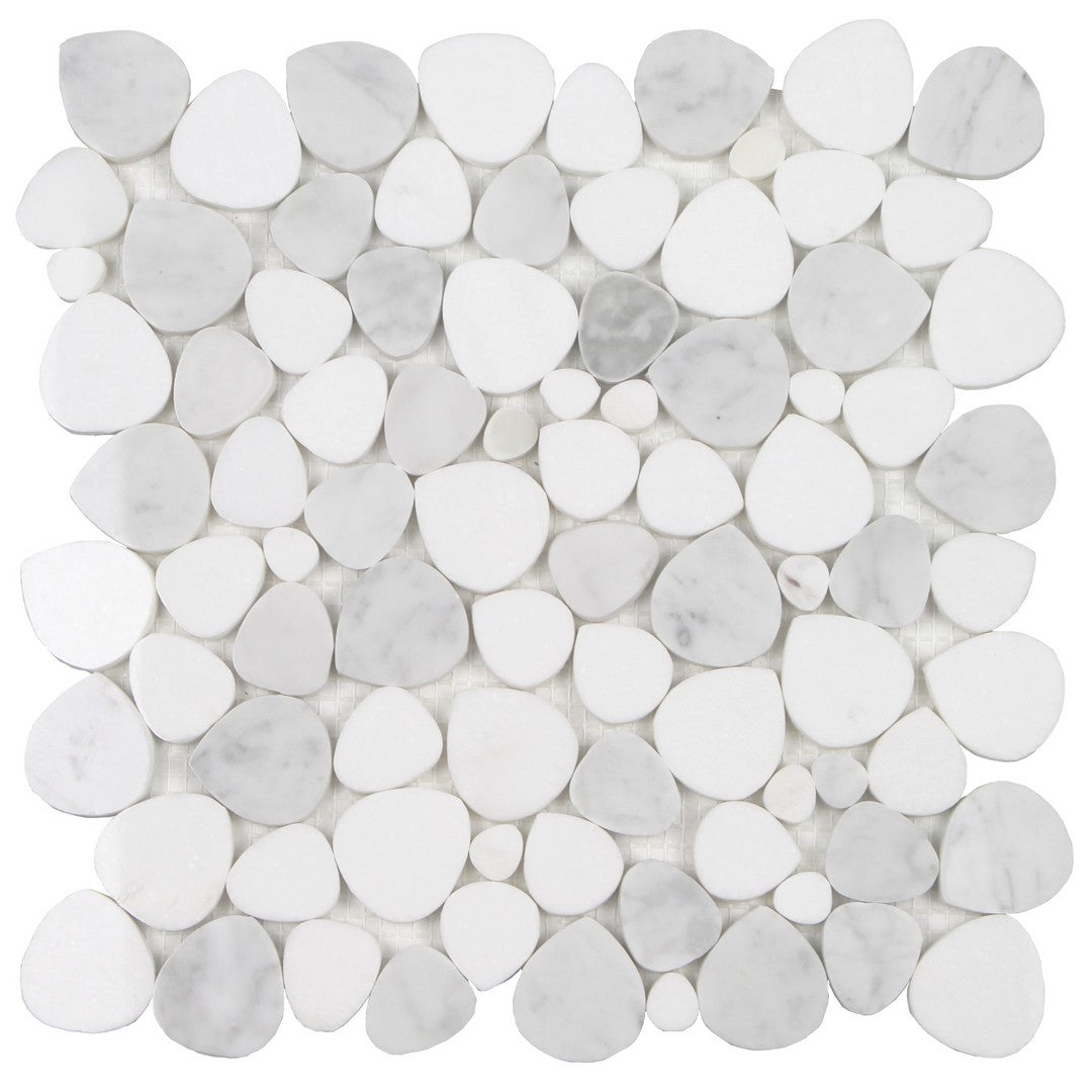 Tesoro Ocean Stones 11.75" x 12" Polished Natural Stone Sliced Mosaic