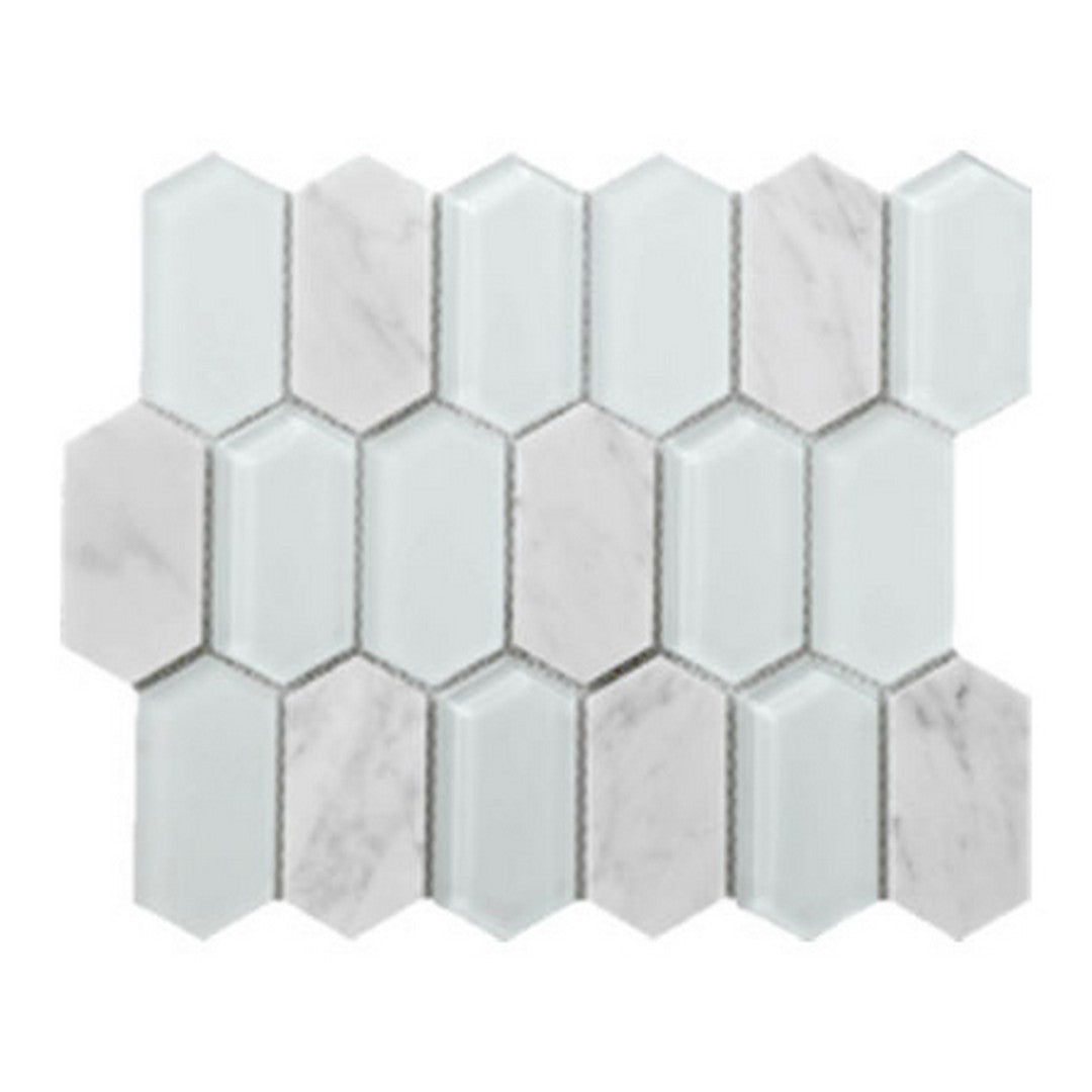 Tesoro Metro Stone & Glass Blend 10.25" x 12" Polished Picket Mosaic