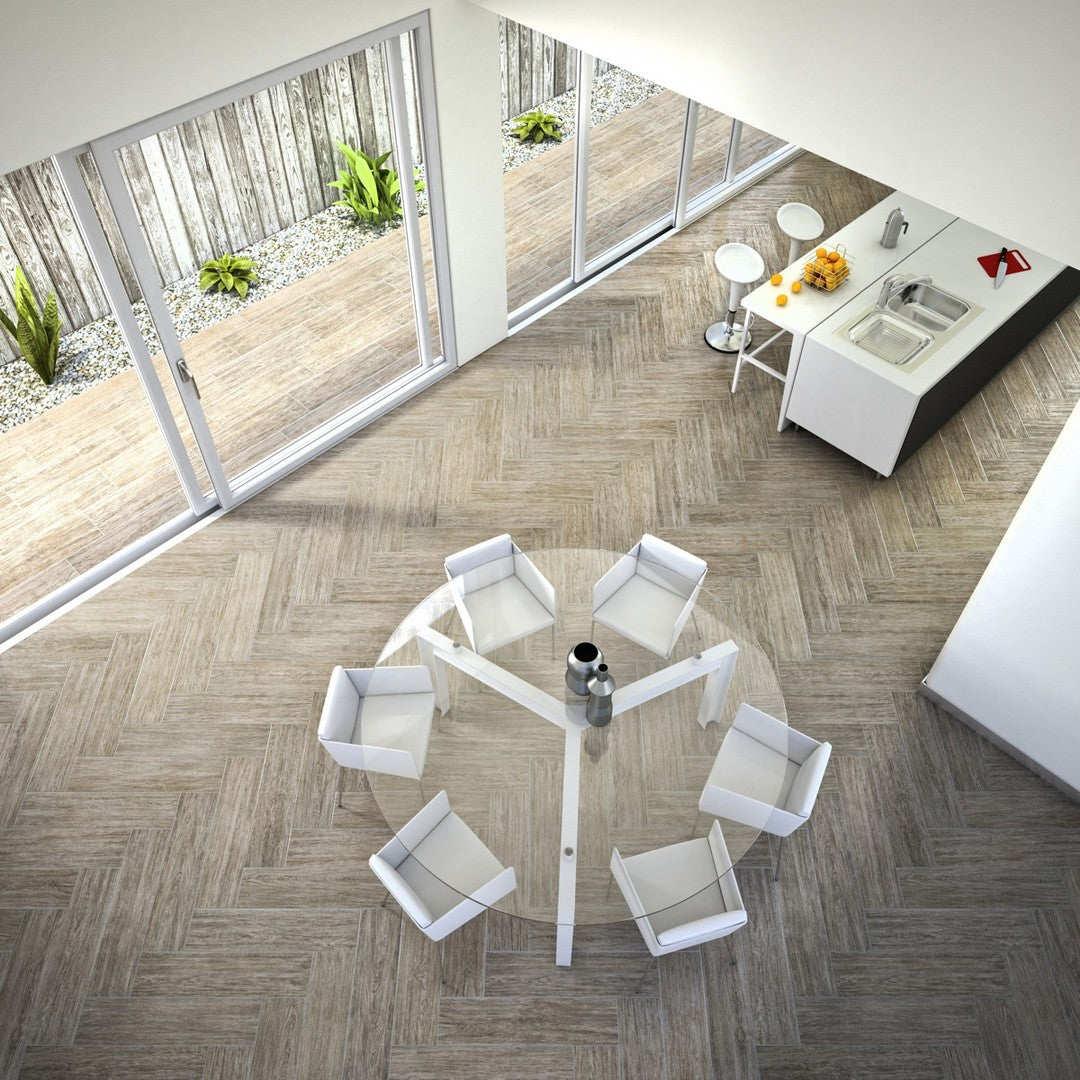 Florida Tile Natura 6" x 24" Porcelain Matte Tile Charleston Brown