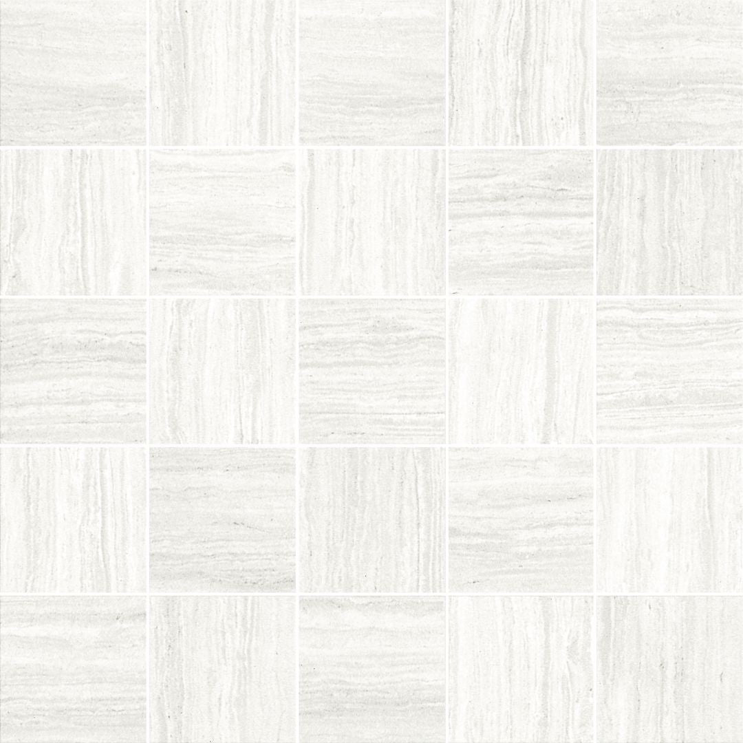 Florida Tile Tides 12" x 12" Matte Travertine Porcelain Mosaic