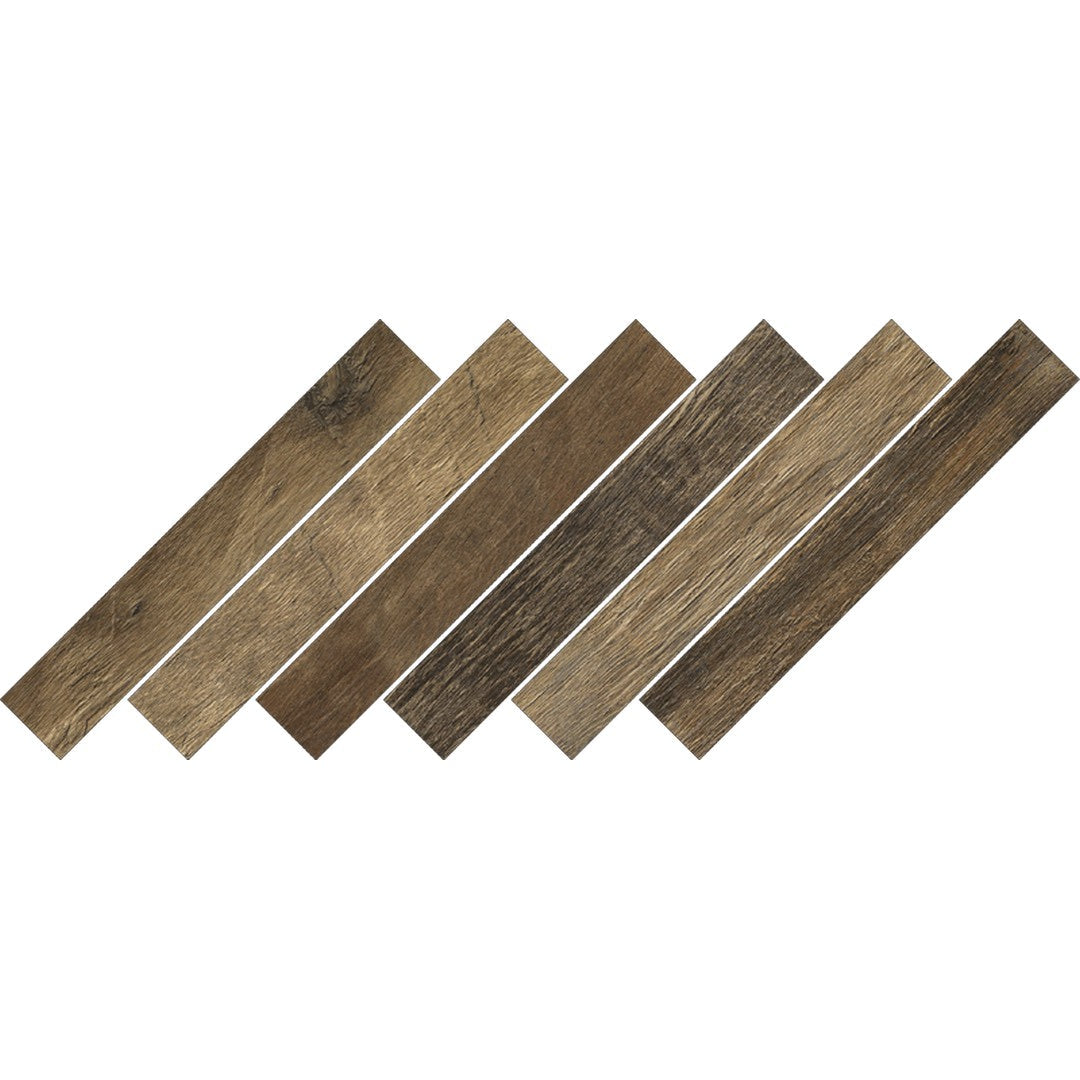 Florida Tile Cellar 12" x 12" Matte Herringbone Porcelain Mosaic B