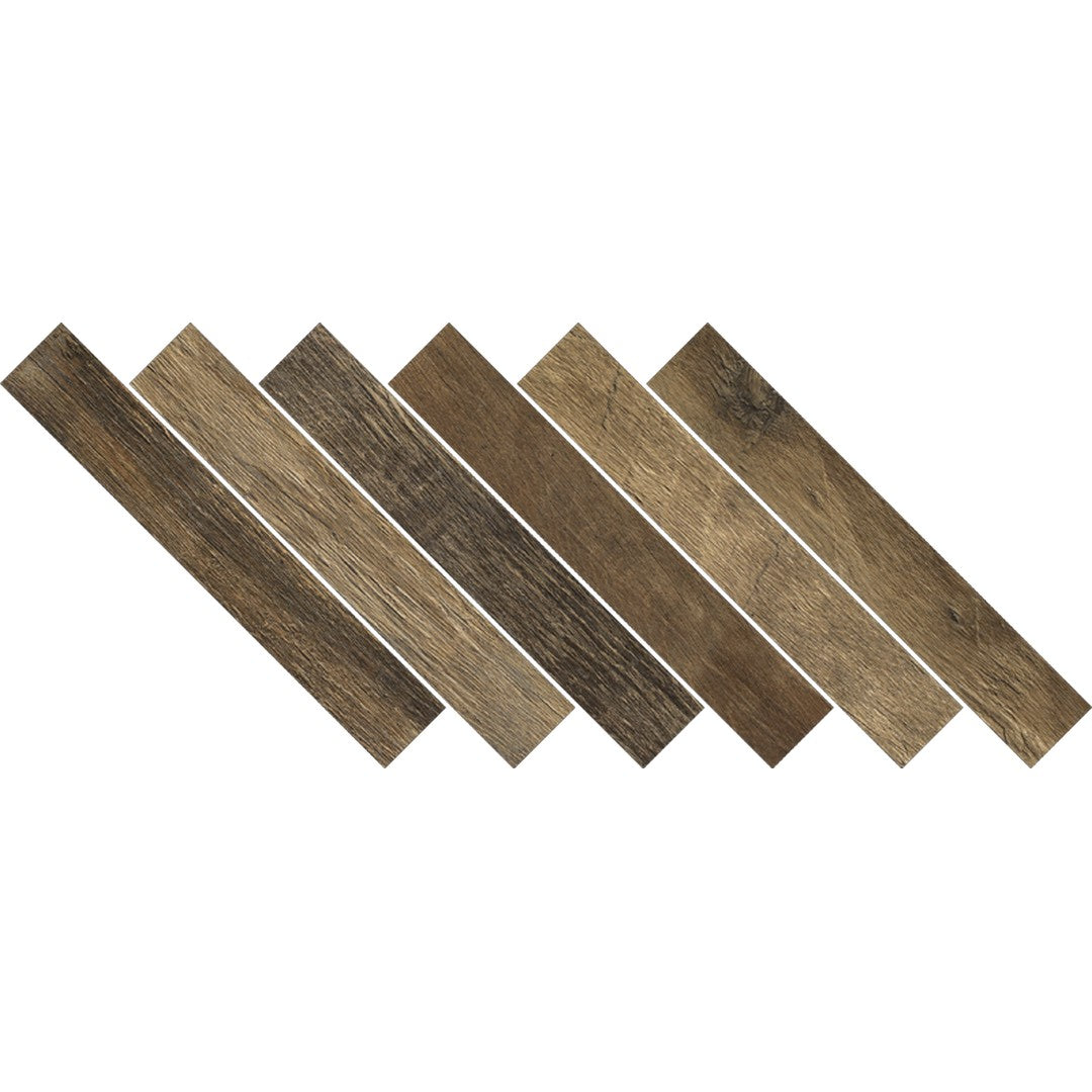 Florida Tile Cellar 12" x 12" Matte Herringbone Porcelain Mosaic A