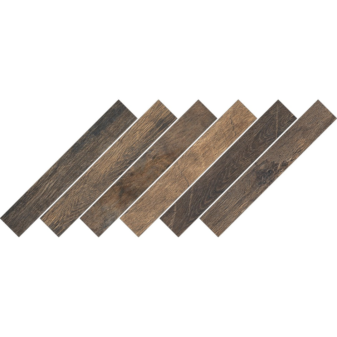 Florida Tile Cellar 12" x 12" Matte Herringbone Porcelain Mosaic B