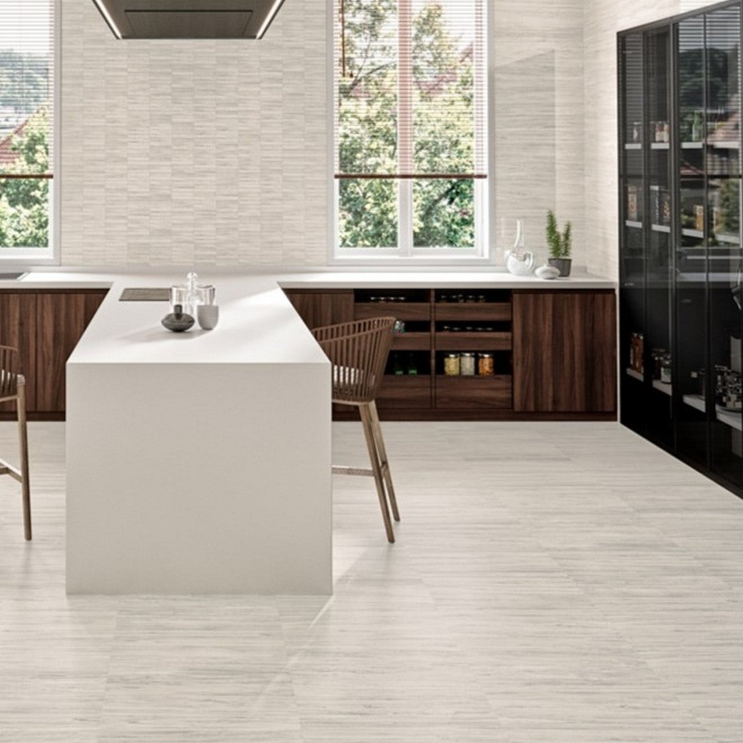 Florida Tile Ainslee Park Porcelain Matte Marble 11.69" x 11.69" Zebrino Taupe