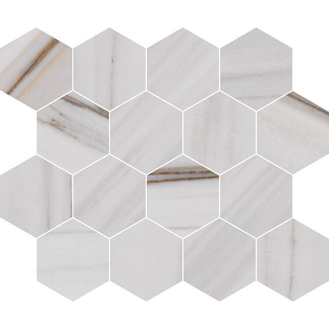 Florida Tile Alustra 10.22" x 11.81" Matte Hexagon Porcelain 3" Mosaic