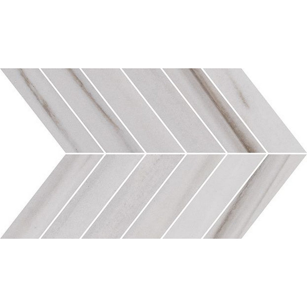 Florida Tile Alustra 9.17" x 21.02" Polished Chevron Porcelain Mosaic